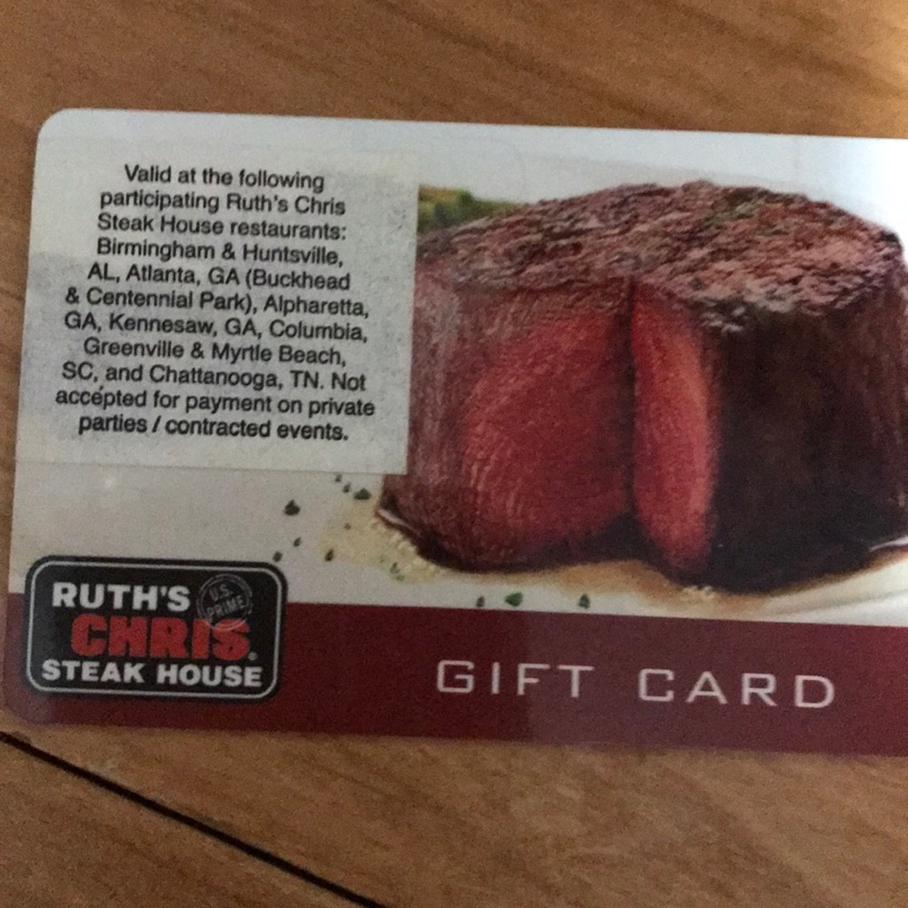 Ruth’s Chris gift card.